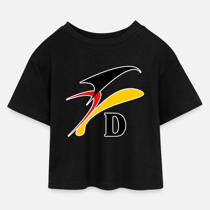 DL9 - T-shirt Crop Top en jersey Enfant - noir