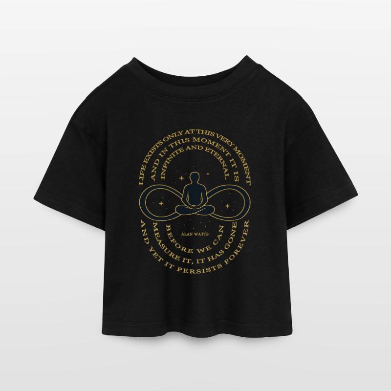 Alan Watts Time Infinity Tee Kids’ Cropped Jersey T-Shirt