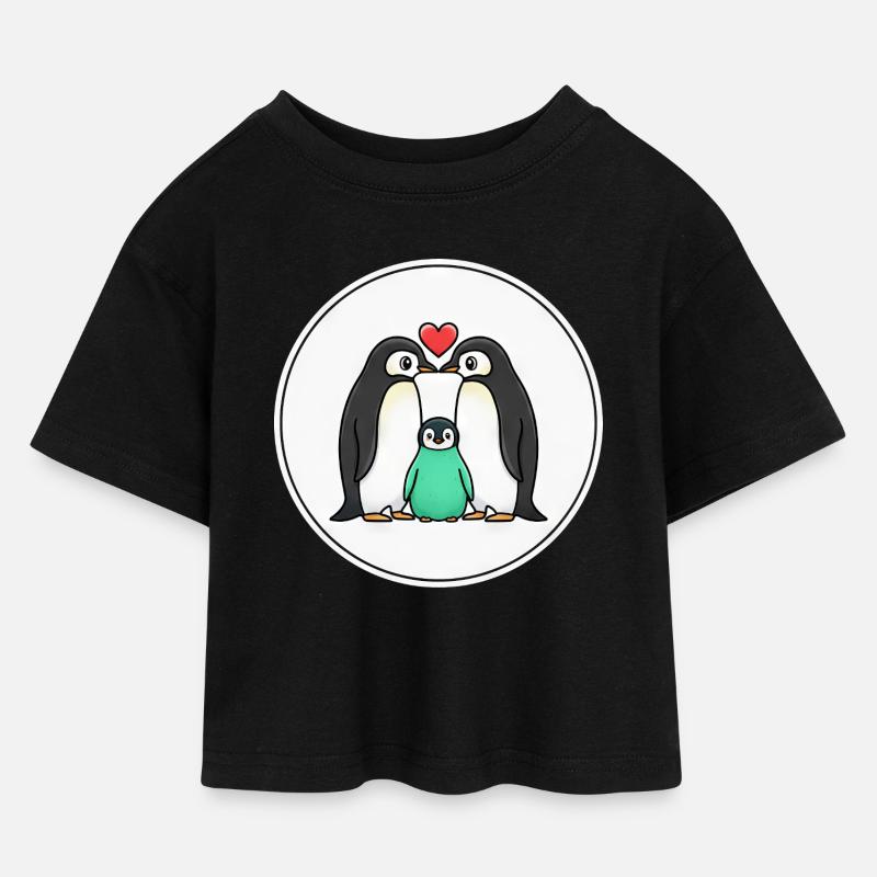 Intelligence de la nature de mycélium de champignons vintage - T-shirt Crop Top en jersey Enfant - noir