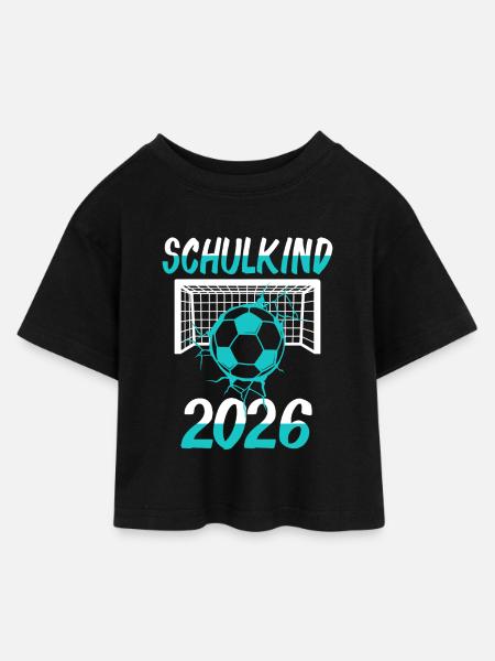 Schoolchild 2026 Gift - Kids’ Cropped Jersey T-Shirt - black