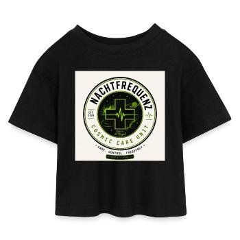 Nachtfrequenz Kosmische Pflege Einheit - Kinder Cropped Jersey T-Shirt - Schwarz - Vorne