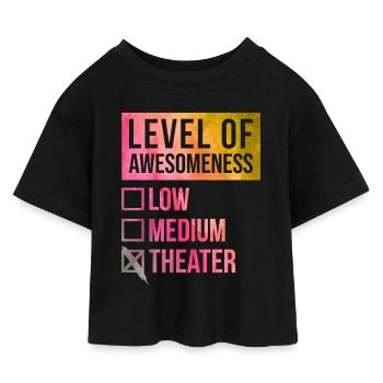 théâtre - T-shirt Crop Top en jersey Enfant - noir - Devant