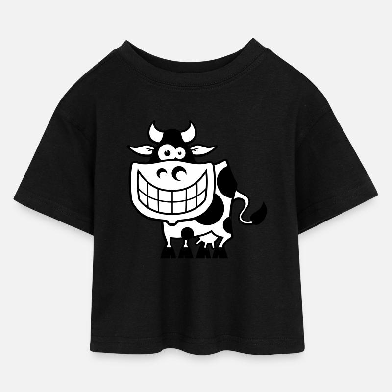 vl094b_kuh_2c - Kids’ Cropped Jersey T-Shirt - black