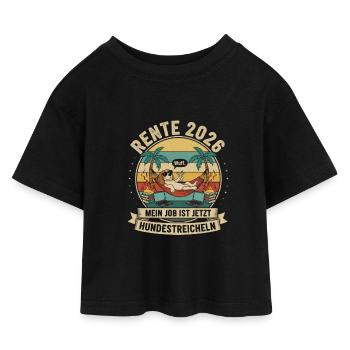 Pension 2026 Caresses pour chiens - T-shirt Crop Top en jersey Enfant - noir - Devant
