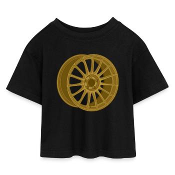 Felge - Kinder Cropped Jersey T-Shirt - Schwarz - Vorne