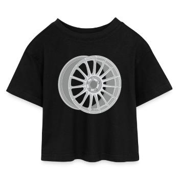 Felge - Kinder Cropped Jersey T-Shirt - Schwarz - Vorne