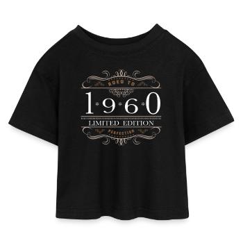 Limitierte Auflage 1960 Aged To Perfection - Kinder Cropped Jersey T-Shirt - Schwarz - Vorne