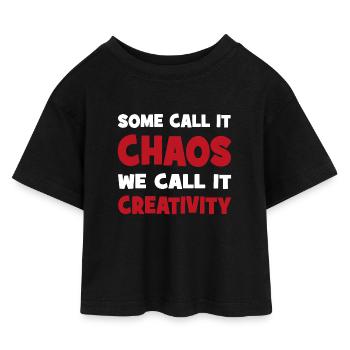 creative - Kids’ Cropped Jersey T-Shirt - black - Front
