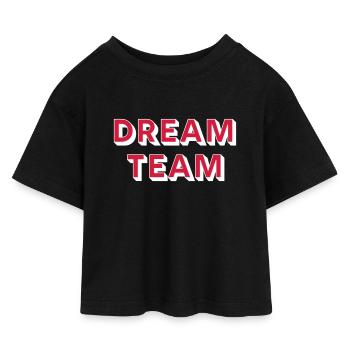 DREAM TEAM - T-shirt Crop Top en jersey Enfant - noir - Devant