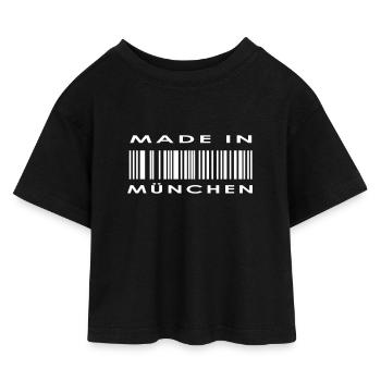 Munich, München - Kids’ Cropped Jersey T-Shirt - black - Front