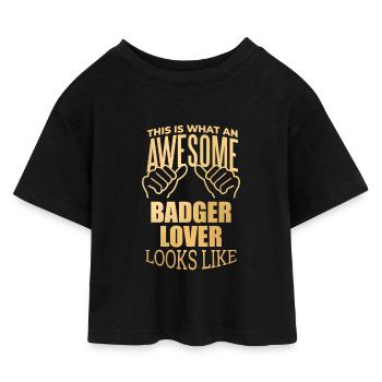 das - Kinderen cropped jersey T-shirt - zwart - Voor