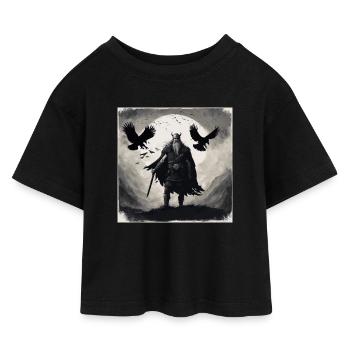 Le retour d’Odin - T-shirt Crop Top en jersey Enfant - noir - Devant