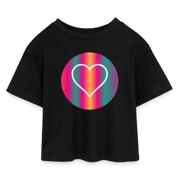 COEUR - T-shirt Crop Top en jersey Enfant - noir - Devant