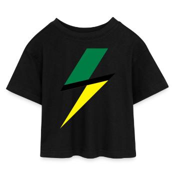 Usain Bolt - Kids’ Cropped Jersey T-Shirt - black - Front