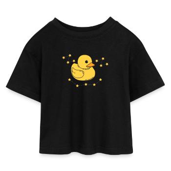 Bath Duck - Kids’ Cropped Jersey T-Shirt - black - Front