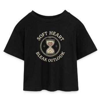 Ethischer Nihilismus, Existenzieller Humor, - Kinder Cropped Jersey T-Shirt - Schwarz - Vorne