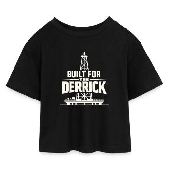 Offshore-bohrer-rig-bohrer Bohrboden Offshore - Kinder Cropped Jersey T-Shirt - Schwarz - Vorne