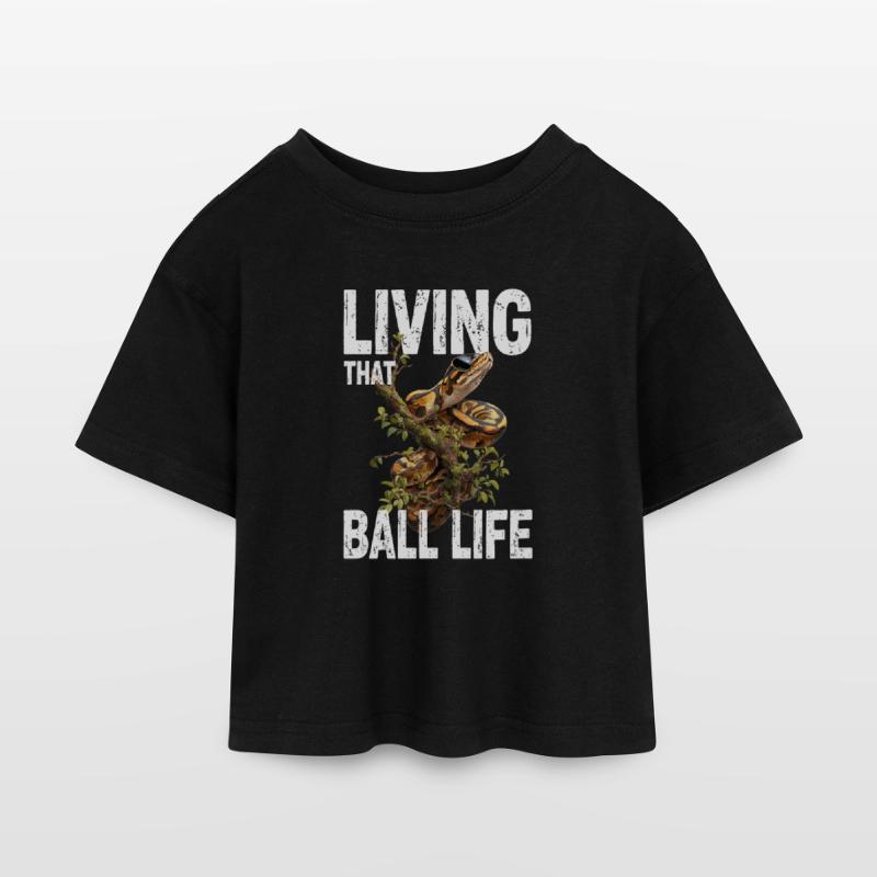 Python roi Serpents Amateurs de terrarium Python T-shirt Crop Top en jersey Enfant