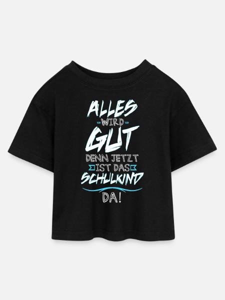Schoolboy boy - Kids’ Cropped Jersey T-Shirt - black