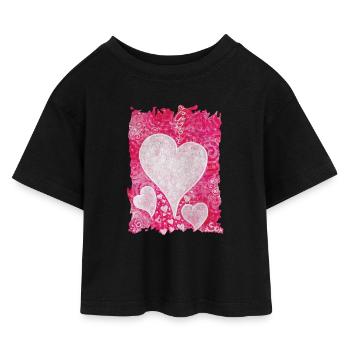 Liebe ist Wahrheit - Sonja Ariel von Staden - Kinder Cropped Jersey T-Shirt - Schwarz - Vorne