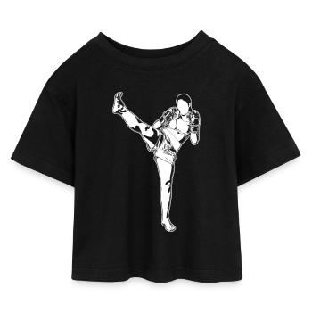 Kickboxer - Kids’ Cropped Jersey T-Shirt - black - Front