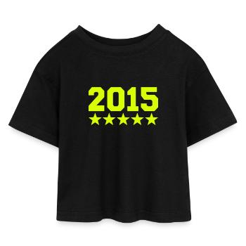 2015 - T-shirt Crop Top en jersey Enfant - noir - Devant