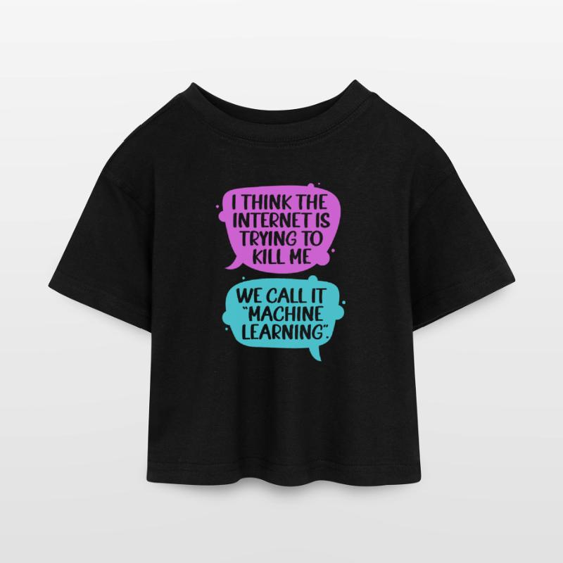 GPT Programmer Coder Kids’ Cropped Jersey T-Shirt