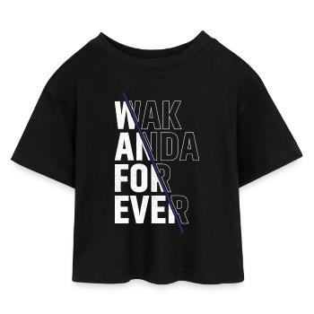 Wak anda pour toujours - T-shirt Crop Top en jersey Enfant - noir - Devant