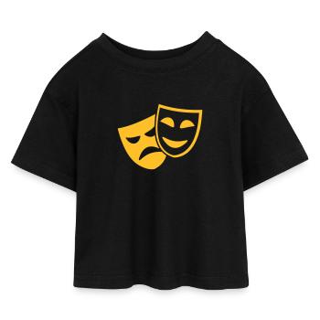 Théâtre - T-shirt Crop Top en jersey Enfant - noir - Devant