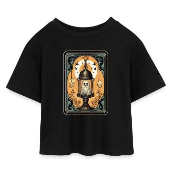 Geist in einem Käfig Tarot Käfig - Kinder Cropped Jersey T-Shirt - Schwarz - Vorne