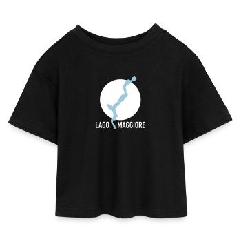 LAGO MAGGIORE - Italie / Suisse - T-shirt Crop Top en jersey Enfant - noir - Devant
