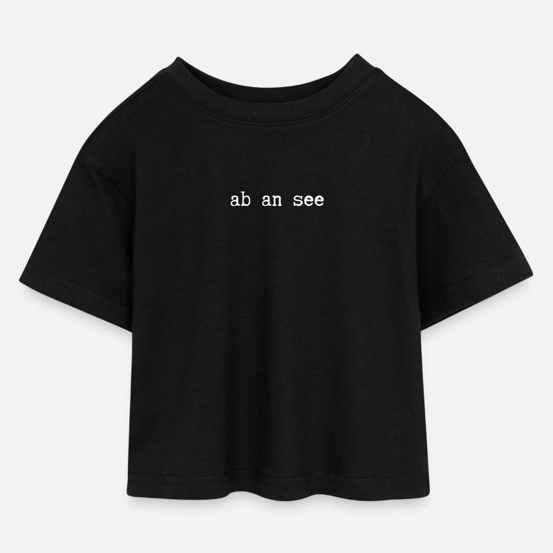 Direction le lac - T-shirt Crop Top en jersey Enfant - noir