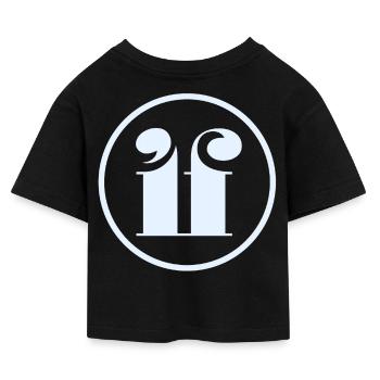 Elegant lighting design with shades - Kids’ Cropped Jersey T-Shirt - black - Back
