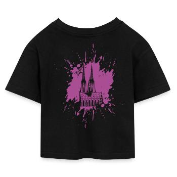Splash Cathédrale de Cologne - T-shirt Crop Top en jersey Enfant - noir - Dos