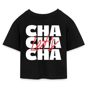 Let's CHA CHA CHA - Kinder Cropped Jersey T-Shirt - Schwarz - Hinten