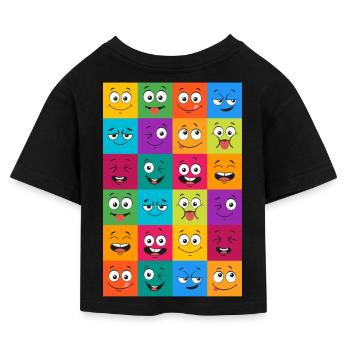 Motivation - Kids’ Cropped Jersey T-Shirt - black - Back