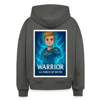 Blue Aura Warrior - Stanley/Stella Boxy Women Organic Hoodie Nora - anthracite - Back