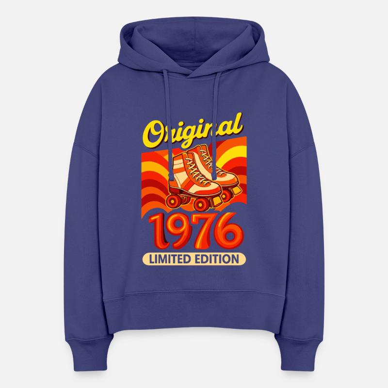 Original 1976 års limiterade retro rullskridsko - Ekologisk Boxig Luvtröja Dam Stanley/Stella Nora - skymning