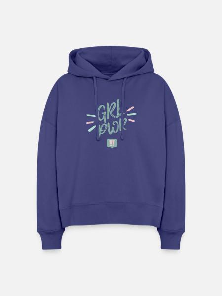 Die Drei !!! Girl Power  - Stanley/Stella Boxy Frauen Bio Hoodie Nora - Dämmerung