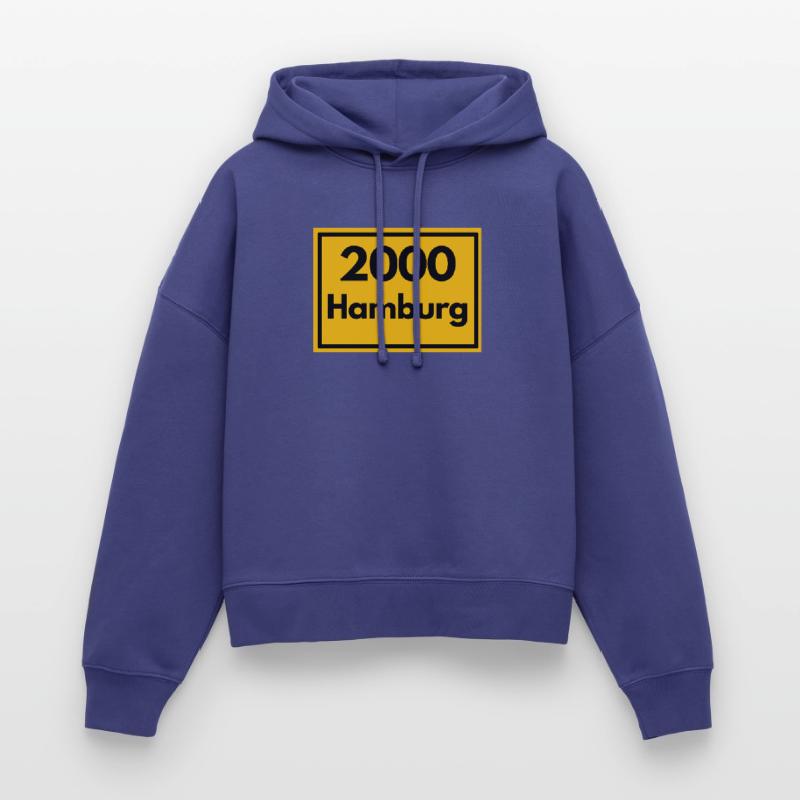 OLD POSTCODE POSTCODE RETRO 2000 HAMBURG - HAFEN Stanley/Stella Boxy Women Organic Hoodie Nora