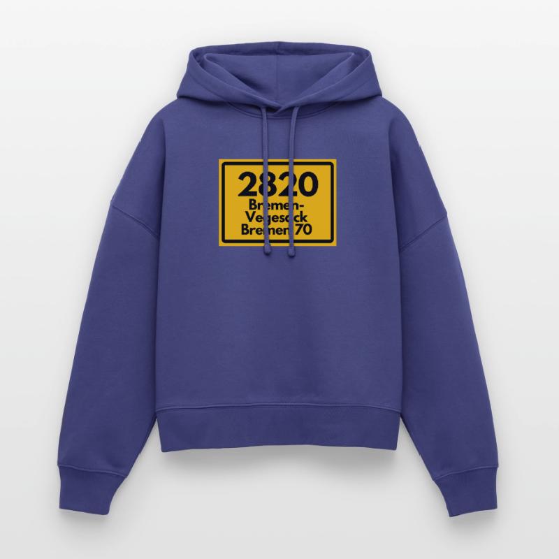 OLD POSTCODE ZIP CODE RETRO 2820 BREMEN VEGESACK! Stanley/Stella Boxy Women Organic Hoodie Nora