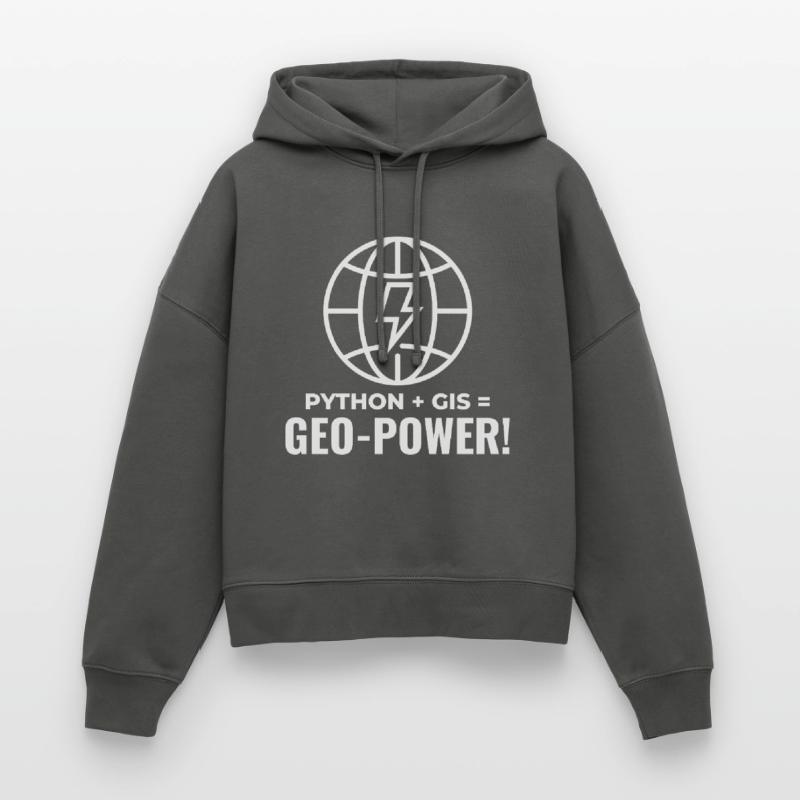 Python GIS Geo-Power Programmierung Geospatial Stanley/Stella Boxy Frauen Bio Hoodie Nora