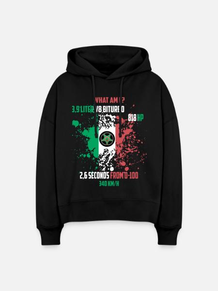 Rennfahrer - Stanley/Stella Boxy Frauen Bio Hoodie Nora - Schwarz