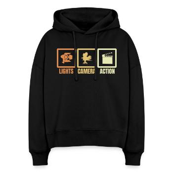 Film director - Stanley/Stella Boxy Women Organic Hoodie Nora - black - Front