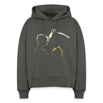 Horse Lover For Men - Stanley/Stella Boxy Women Organic Hoodie Nora - anthracite - Front