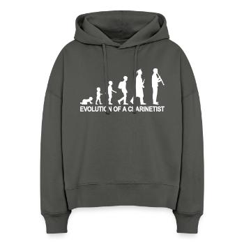 Entwicklung eines Klarinettisten - Stanley/Stella Boxy Frauen Bio Hoodie Nora - Anthrazit - Vorne