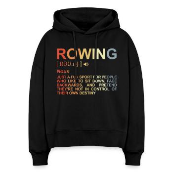 Rowing Term - Stanley/Stella Boxy Women Organic Hoodie Nora - black - Front