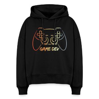 Games Developer - Stanley/Stella Boxy Women Organic Hoodie Nora - black - Front