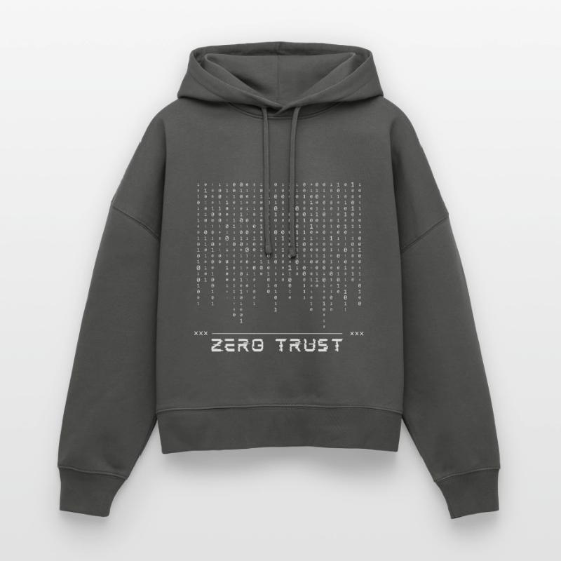 Code binaire Zero Trust Sweat à capuche bio Nora coupe boxy Stanley/Stella Femme