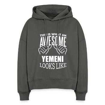 Jemen - Stanley/Stella Boxy Frauen Bio Hoodie Nora - Anthrazit - Vorne